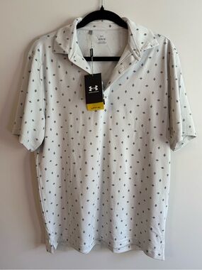 NWT Under Armour Drive Leaf Pane Polo Shirt - UPF 30, Short Sleeve
